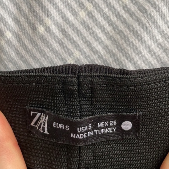 ZARA - BLACK SMALL WIDE-LEG LEGGINGS - Picture 4 of 4